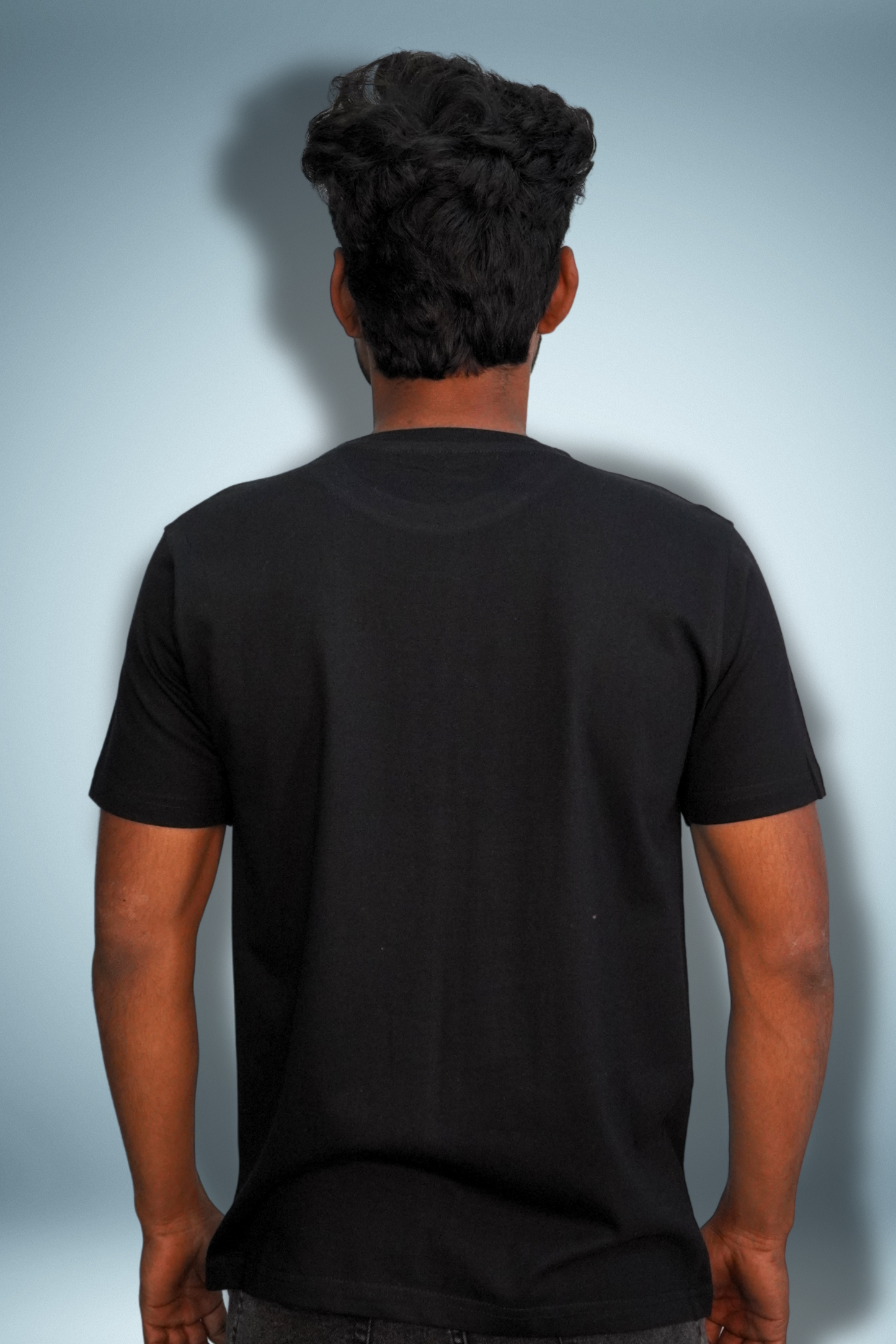 Amirozone Regular Fit Round Neck Black Salam T-shirt