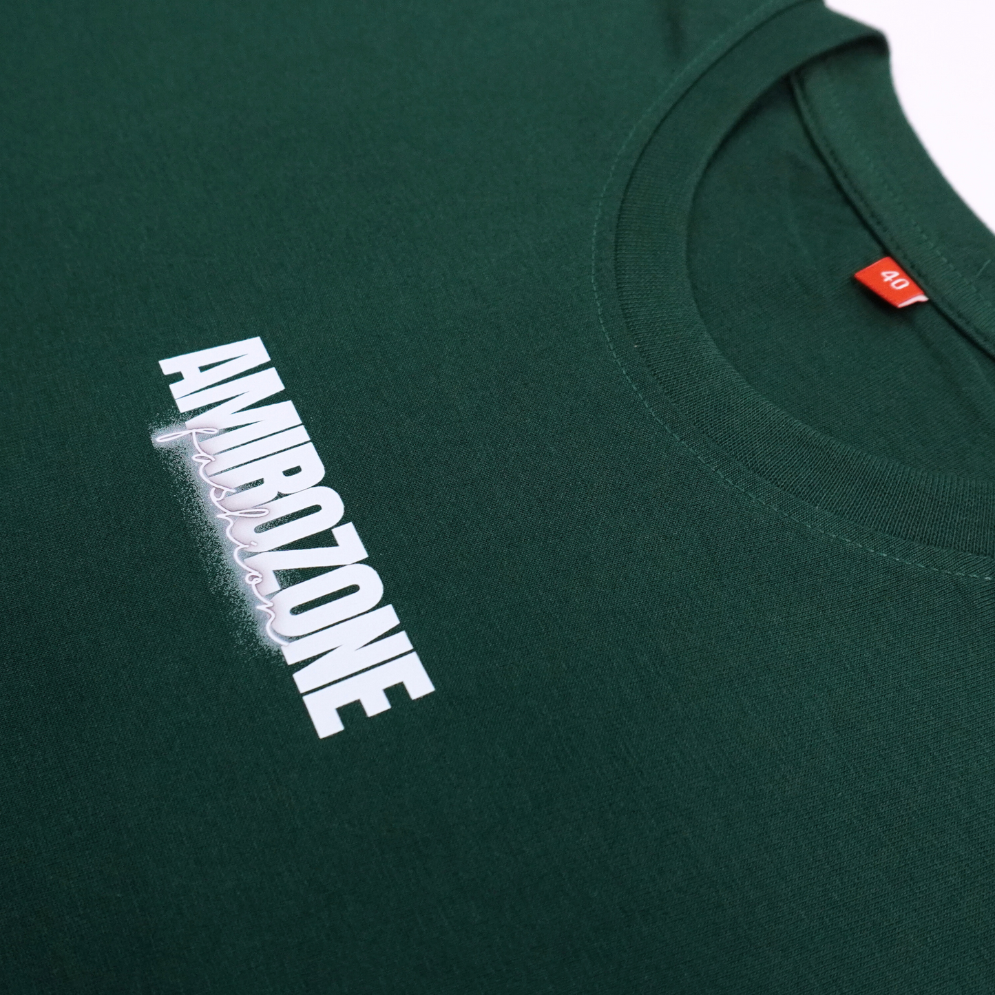 Amirozone Regular Fit Round Neck Green T-shirt